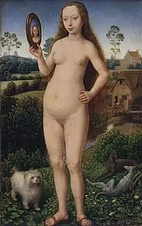 Hans Memling, c. 1485, Vanity, or Lust, Musée des Beaux-Arts de Strasbourg