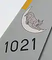 Tail of Vehicle 1021 F-SDAU with the insignia of the unit