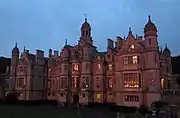 Harlaxton Manor at sunset