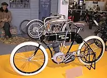 Wire wheels on the first Harley-Davidson motorcycle