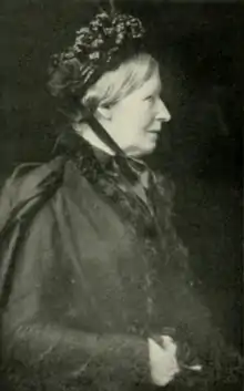 Photograph of Harriet Newell Haskell's side profile