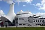 a front view of the Hartford HealthCare Amphitheater during the Sound on Sound Music Festival