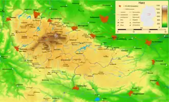 Image 11Map of the Harz mountains (from Harz)