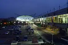 The south wing of The Galleria with the connecting bridge on the right