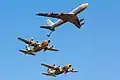 A Boeing 707 Re'em refueling a C-130H Hercules Karnaf of Squadrons 120 & 131