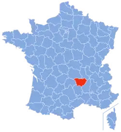 Location of Haute-Loire in France