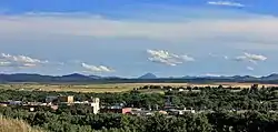 View of Havre looking south to the Bears Paw Mountains