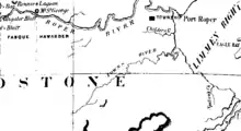 Map of the Towns River area, in the Northern Territory based on the 1886 map by John Sands