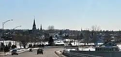 Skyline of Hawkesbury as seen from the Long-Sault Bridge.