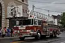 Fire Department Tower Ladder 12, a 1983 Pierce Arrow/LTI 1500/150/85 ft.