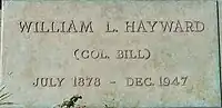 William L. Hayward Gravestone at Rest-Haven