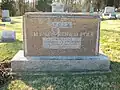 Headstone of James G. Polk located in the Highland Cemetery in Highland, Ohio.