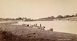 Photograph (1860) of the head works of the Ganges Canal in Haridwar taken by Samuel Bourne