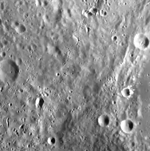 Small crater on rim of Heaney is the location of the dark spot