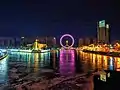 Night view of Hai River near Hongshunli Subdistrict, 2016