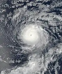 Satellite image of Hector as a high-end Category 4 hurricane on August 6