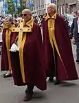 Dordrecht cross reliquary during the procession in Wyck