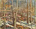 1965: Forest in winter, near Zollikon(60 × 73 cm)