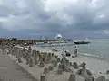 The beach, looking roughly south towards the harbour wall