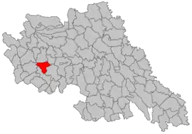 Location in Iași County