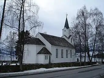 Side view of the church