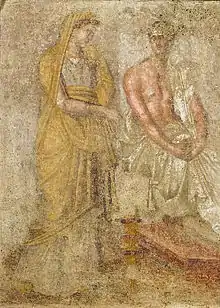 Image 28Hellenistic Greek terracotta funerary wall painting, 3rd century BC (from History of painting)