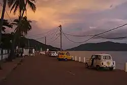 Andoany docks at dusk