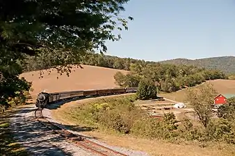 2-8-0 No. 734 coming across Helmerstetter's Curve, 2010