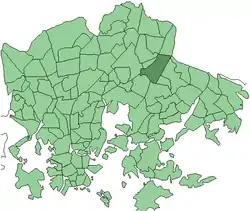 Position of Kivikko within Helsinki