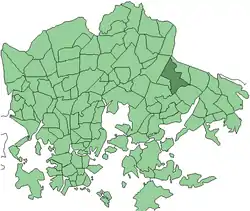 Position of Kontula within Helsinki