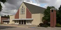 Bethesda Mennonite Church in Henderson.  The majority of the city's residents are descended from 35 Mennonite families who settled the area in 1874.