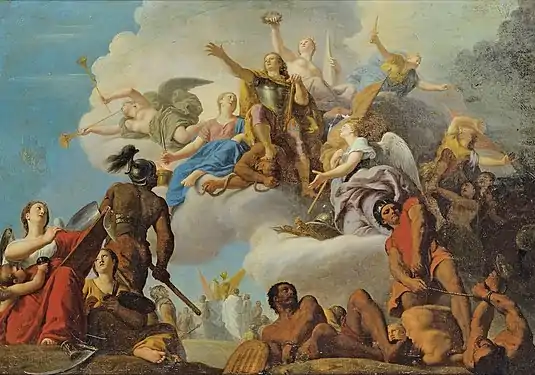 The Battle of Almança or The Battle of Villaviciosa, study by Henri de Favanne for the Grande Galerie (private collection)