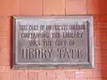 Dedication plaque at Victoria Building, University of Liverpool