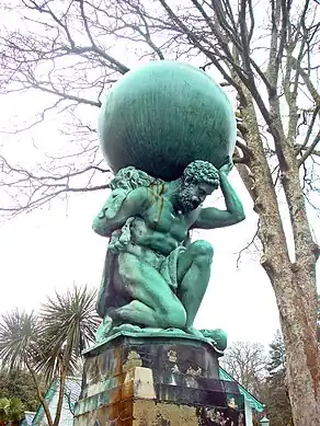 Hercules, a bronze statue in Portmeirion