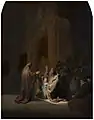 Rembrandts Simeons song of praise (1631), since 1816 in the Mauritshuis in The Hague. Oil on Oak Panel (60,9 x 47,9 cm).