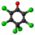 Hexachlorophenol molecule