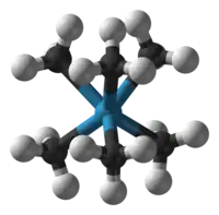 Ball and stick model of hexamethyltungsten