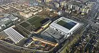 Aerial view of the stadium