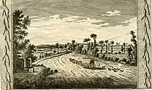 Image 18The Great North Road near High gate on the approach to London before turnpiking.  The highway was deeply rutted and spread onto adjoining land. (from Road transport)