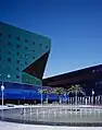 Center Green and the central fountain at the Pacific Design Center