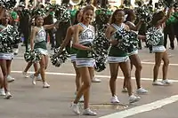 HHS cheerleaders in parade (2012)