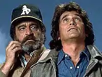 Victor French and Michael Landon