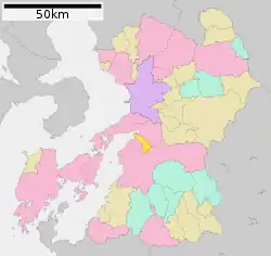 Location of Hikawa in Kumamoto Prefecture