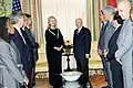 Beji Caid Essebsi and Hillary Clinton in Washington in 2011.