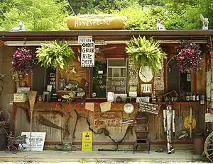 Hillbilly Hot Dogs, a roadside hot dog stand located near Huntington, West Virginia