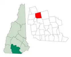 Location in Hillsborough County, New Hampshire