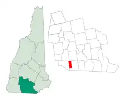 Location in Hillsborough County, New Hampshire