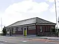 The station ticket office, viewed from the road.