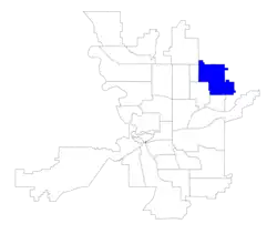 Location within the city of Spokane