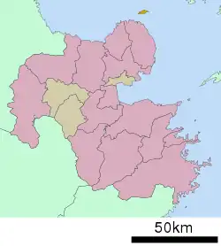 Location of Himeshima in Ōita Prefecture